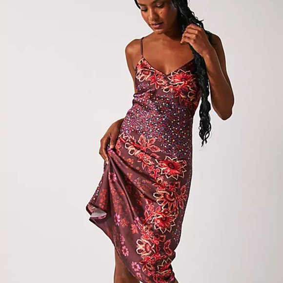 Sale! FREE PEOPLE Your Better Side  Midi Slip Dress  392tnm - Picture 8 of 8